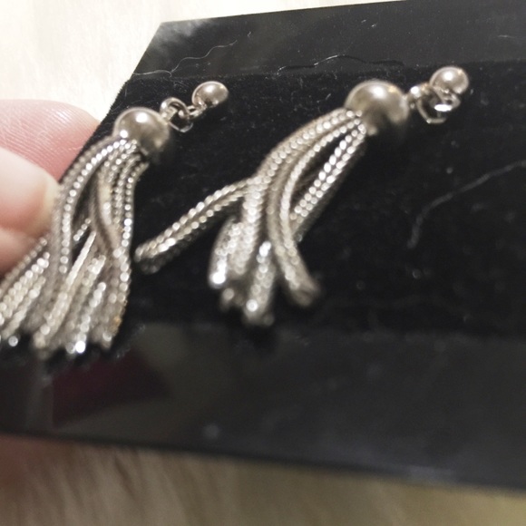 ⛓Rock Star Silver Chains Post Rocker Chic Earrings - Picture 6 of 8